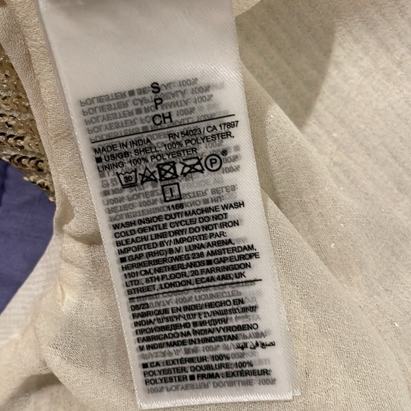 Sexy Banana Republic Alina Cream / Gold Cropped Sequin Tank Top! - Picture 14 of 14